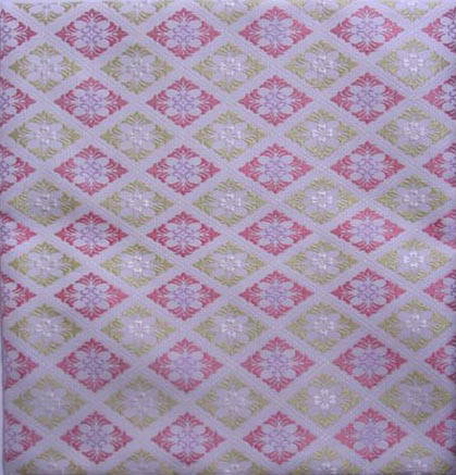 出帛紗白茶地花勝見菱文錦