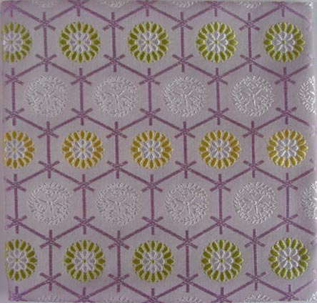 古帛紗紫地変わり亀甲菊藤文錦